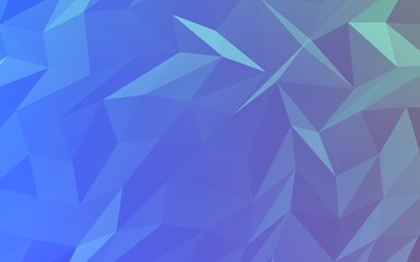 Fototapeta premium Abstract triangle geometrical blue background. Geometric origami style with gradient. 3D illustration