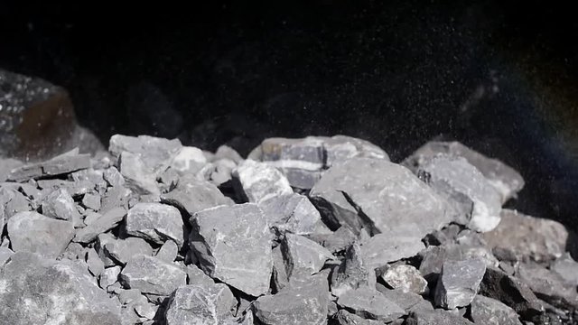 Conveyor Belt in granite quarry.