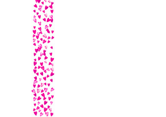 Heart frame background with pink glitter. Valentines day.