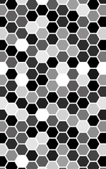 White honeycomb with a gradient color. Isometric geometry. 3D illustration