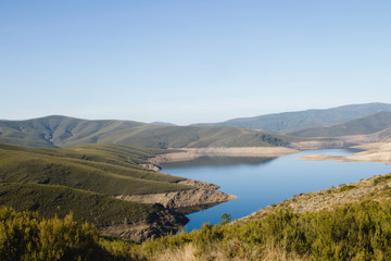 Embalse das Portas in O Invernadeiro parkland, Galicia, Spain