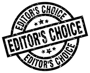 editor's choice round grunge black stamp