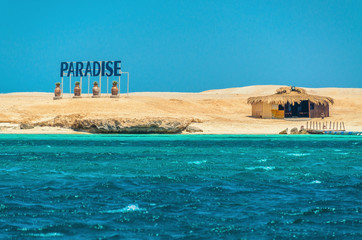 Paradise Island, tourist attraction of Hurghada, Egypt