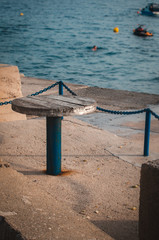 DIY table by the sea
