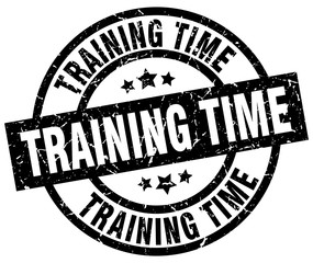 training time round grunge black stamp