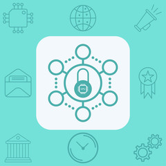 Network protection vector icon sign symbol
