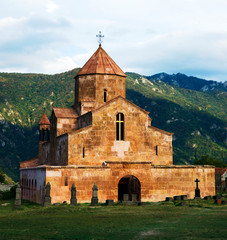 Fototapeta na wymiar Odzun monastery and old cemetery, village Odzun of Lori region of Armenia