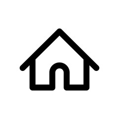 house vector linear icon, home symbol