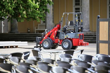 forklift in a warehouse