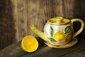 cup of tea with lemon