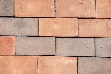 Background with bricks dry without cement stacked on top of each other