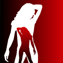 Predatory girl silhouette