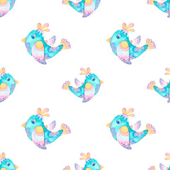 pattern with decorative birds 9