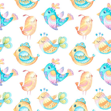 pattern with decorative birds 6