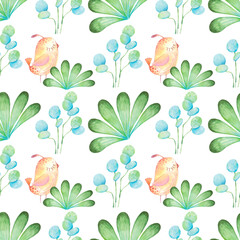 pattern with decorative birds 8