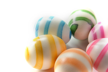 Easter eggs dyied in rainbow colors