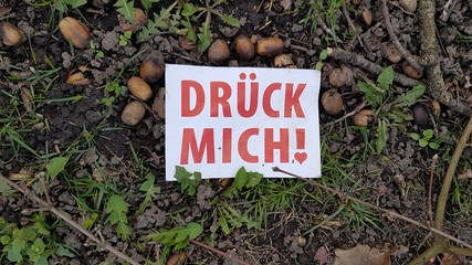 Drück Mich Schild