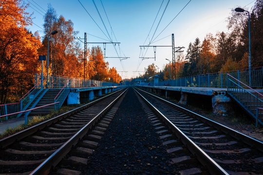 rail tracks, elec. lines