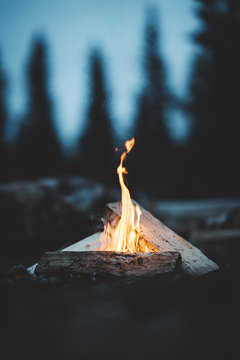 triangular campfire flame