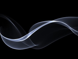 Abstract colored smoke isolated on a black background 