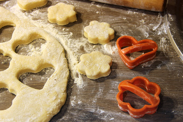 Cooking cookies in the kitchen. Bakery products