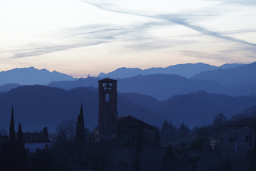 Bassano del Grappa Ezzelino castle by night