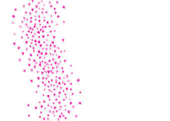 Fototapeta premium Mothers day background with pink glitter confetti. Isolated heart symbols in rose color. 