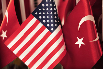 Turkey and United States of America flags.