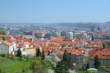 Panoramic view of Prague from near Strahov Monastery