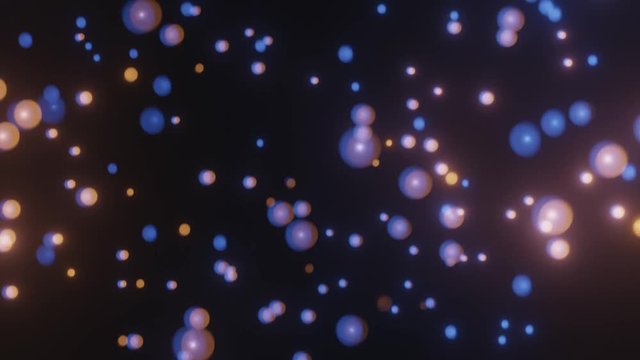 Blue and Orange Balls in the Dark Animation