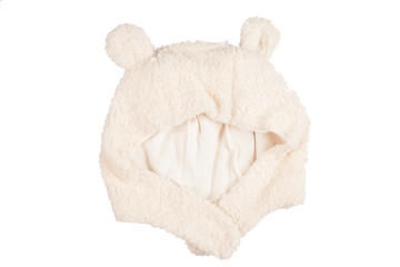 Winter Wool Hat with pom pom and funny ears for baby