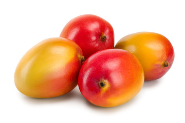 Mango fruit isolated on white background close-up