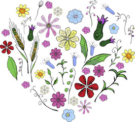  Heart made of elements