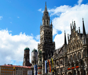 Fototapeta premium Old Town Hall at Marienplatz Square, Munich, Germany