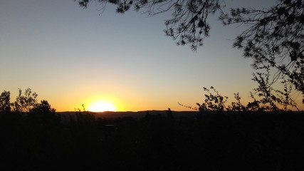 Naklejka premium Sunset in Villa Giardino, Cordoba, Argentina