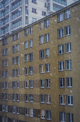 Fototapeta premium Old and modern residential building in Warsaw city, capital of Poland