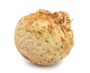 Fototapeta premium Fresh celery root isolated on white background