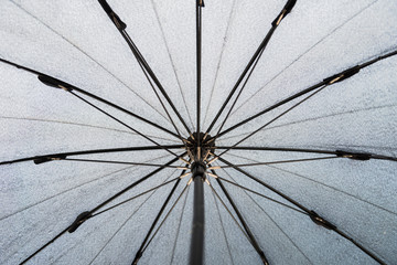 structure of an umbrella from below