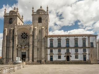 Fototapeta na wymiar Romanesque Cathedral of Porto, Portugal
