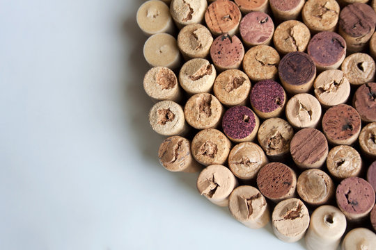 Wine corks circular sector texture abstract background