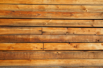 Texture of horizontal wooden planks. Daylight