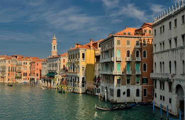 Obraz na płótnie Canvas Canal Grande, Accademia's bridge. Venice, Italy.
