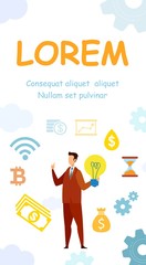 Business Planning Service Brochure Vector Template