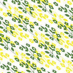 Floral bouquet pattern with small flowers and leaves