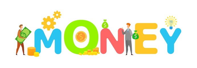 Profitable Business, Money Word Concept Banner