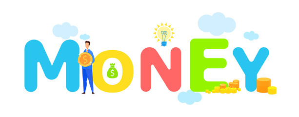 Finances Management, Money Word Concept Banner