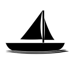Isolated sailboat icon image. Vector illustration design