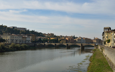 Fototapeta na wymiar Florence, Arno river, Italy