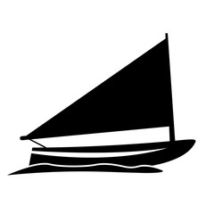 Isolated sailboat icon image. Vector illustration design