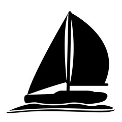 Isolated sailboat icon image. Vector illustration design